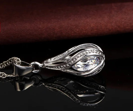 Stylish Zircon Crystal Earring Pendant Jewelry Set