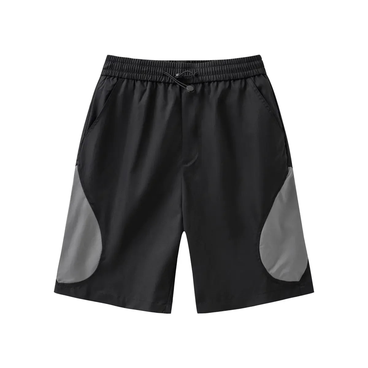 Mechanical Style Color-Blocked Elastic Cargo Pants