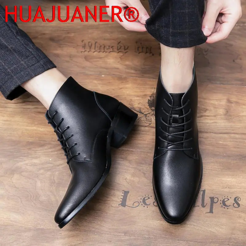 Elegant Men's Leather Dress Boots for Formal Occasions