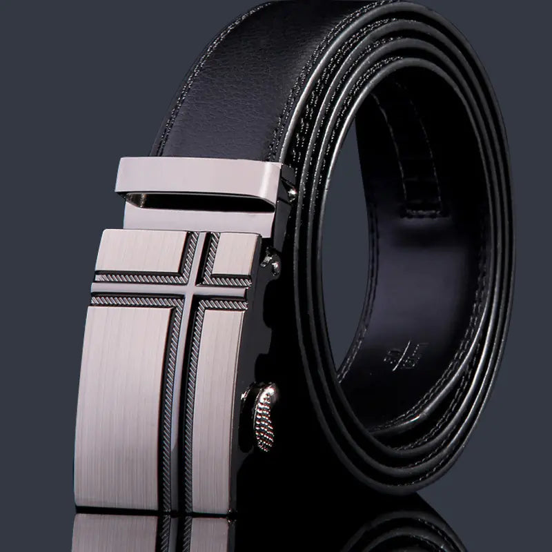 Men's Premium Leather Belt with Automatic Buckle