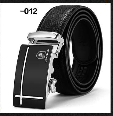 Men's Smooth Automatic Buckle Genuine Leather Belt