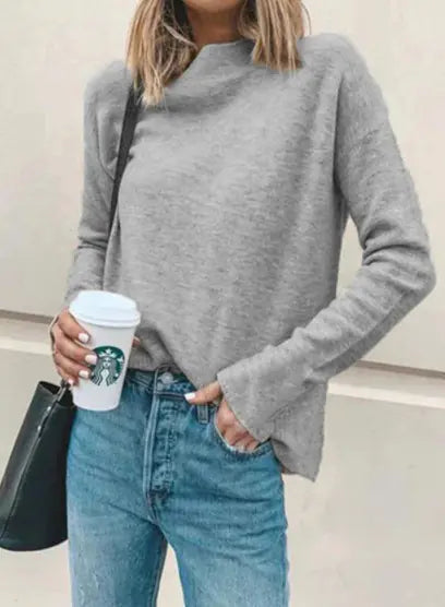 Cashmere Turtleneck Long-sleeve Pullover Sweater