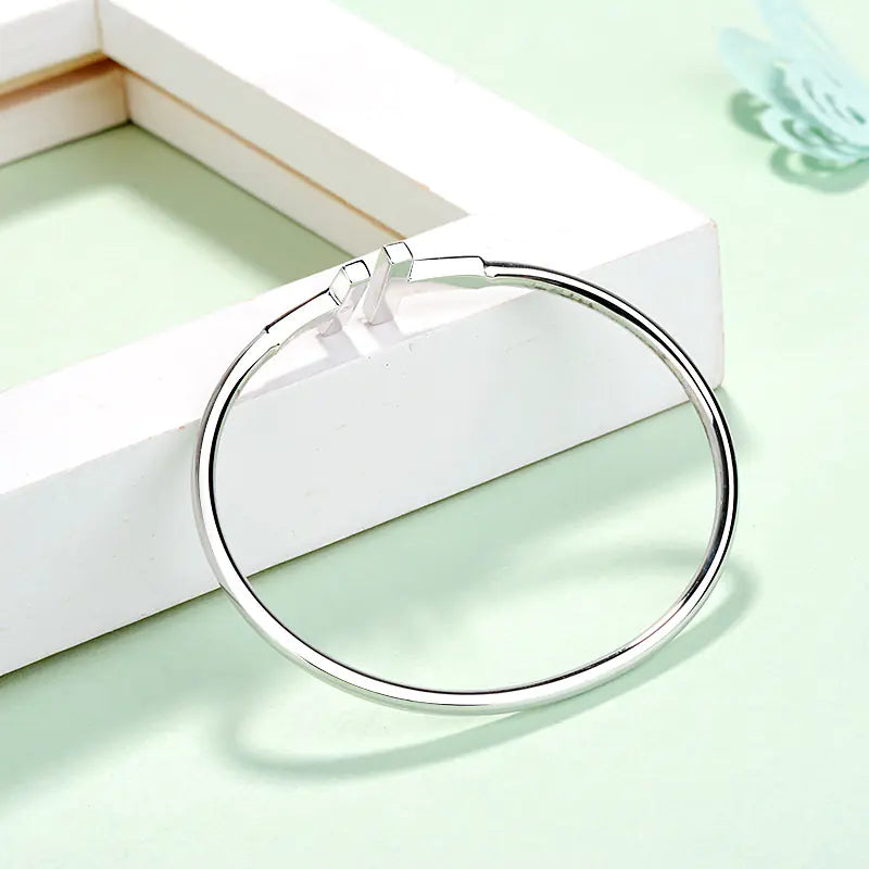 SHINETUNG S925 Fashion Bracelet & Double T Bangle