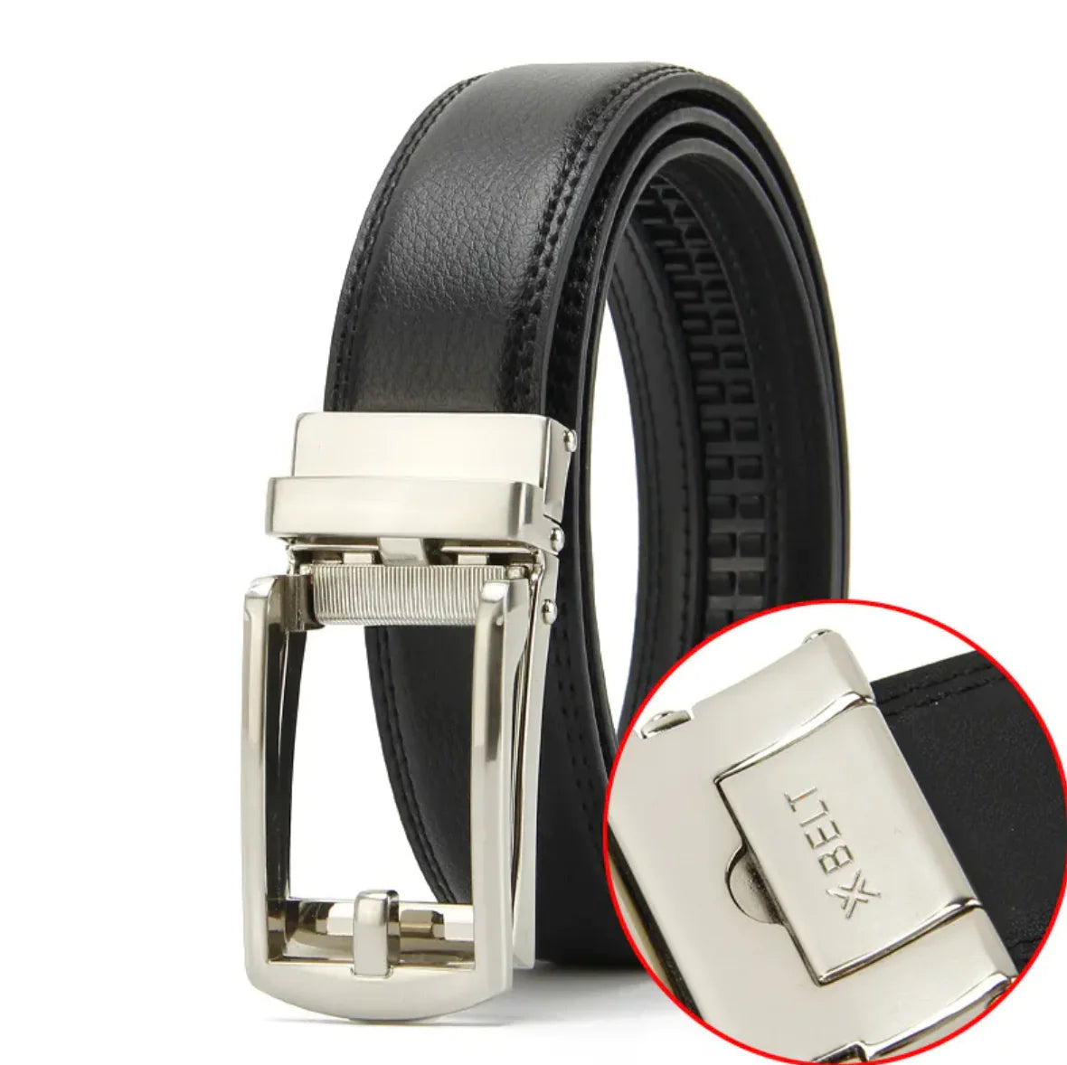 Genuine Leather Automatic Buckle Belt