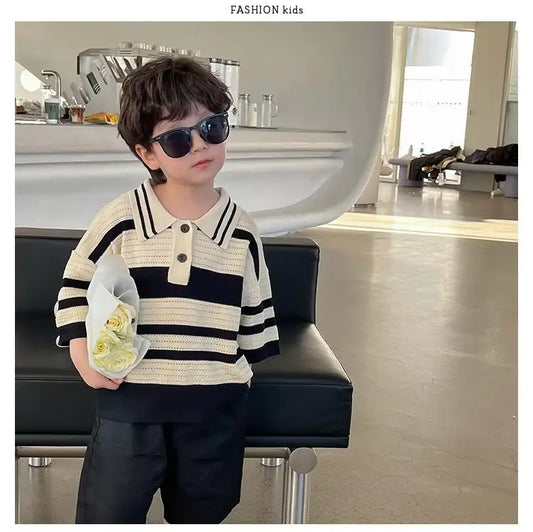 تيشيرت بولو صيفي بأكمام قصيرة للأولاد