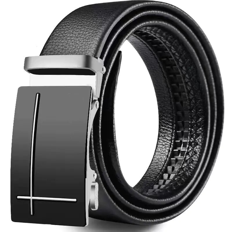 Men's High-Quality Leather Automatic Buckle Belt