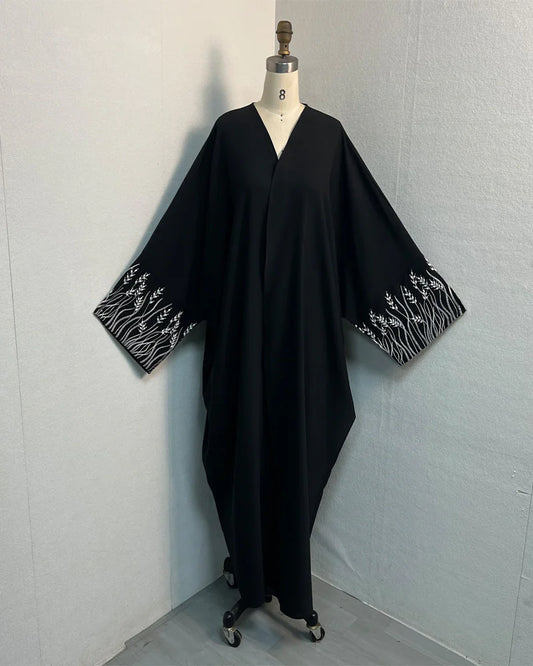 Embroidery Outerwear Abaya Robe