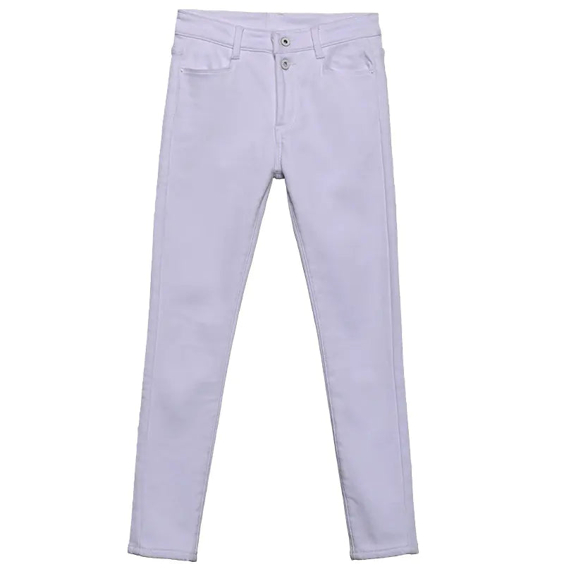 Slim White Denim Jeans for Women