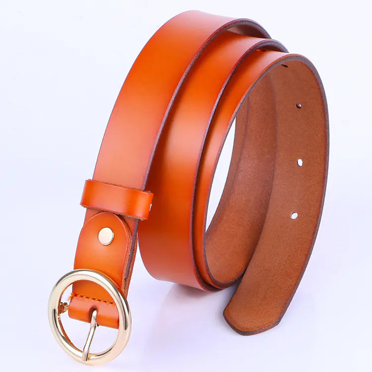 New Women's Fashion Vintage Genuine Leather Belt