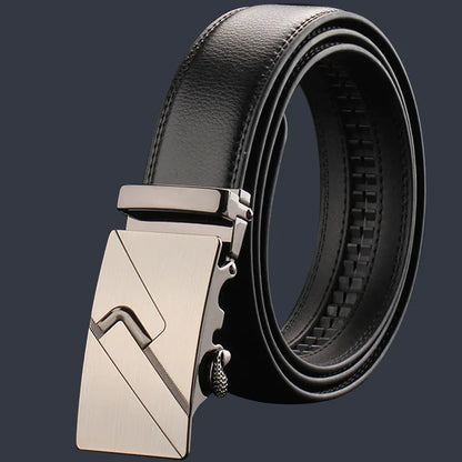 Men's Premium Leather Belt with Automatic Buckle