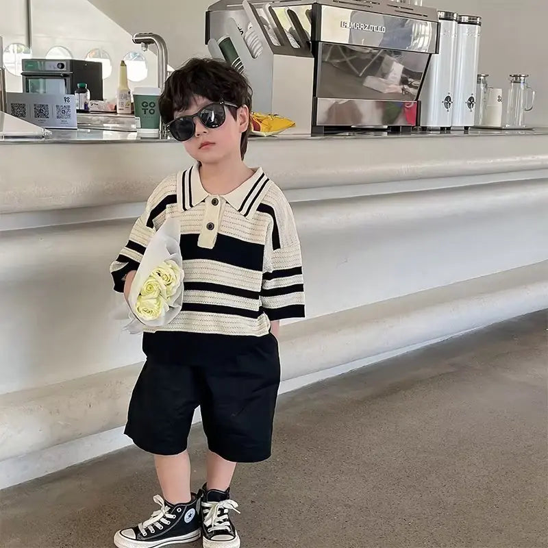 Boys' Summer Short Sleeve Polo T-Shirt