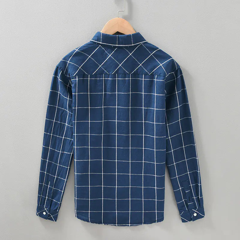Men's Casual Loose Long Sleeve Cotton Linen Shirt