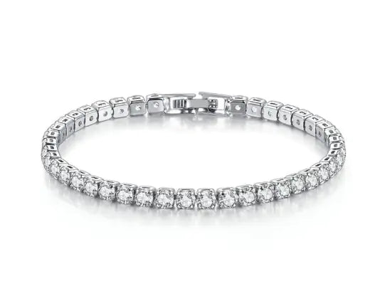 Gemstone Bracelet with Drill Design and Bangle Style