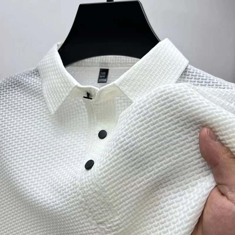 Men's Ice Silk Mesh Polo T-Shirt