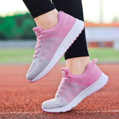 Women's Casual Mesh Flat Sneakers for Walking
