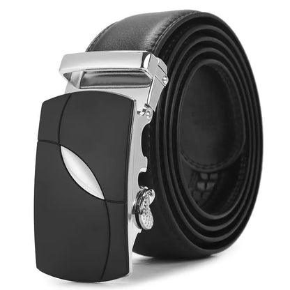 Genuine Leather Automatic Buckle Belt for Men