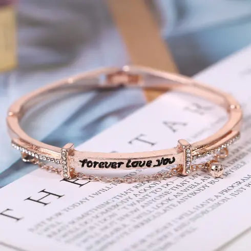 Rose Gold Bracelet and Bangle Set for Women