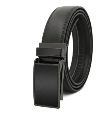 Men's Automatic Buckle Leather Belt - Genuine Cowhide