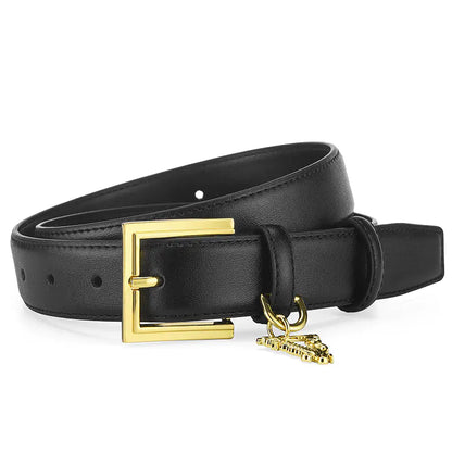 Women's Leather Belt with Minimalist Design