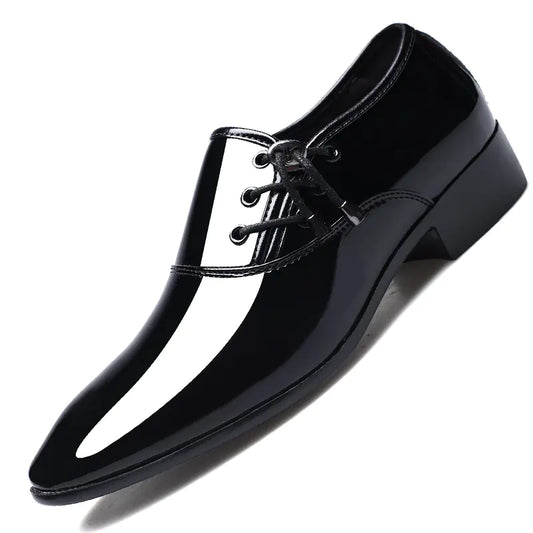 Men's Shiny Business Formal Shoes in Large Sizes