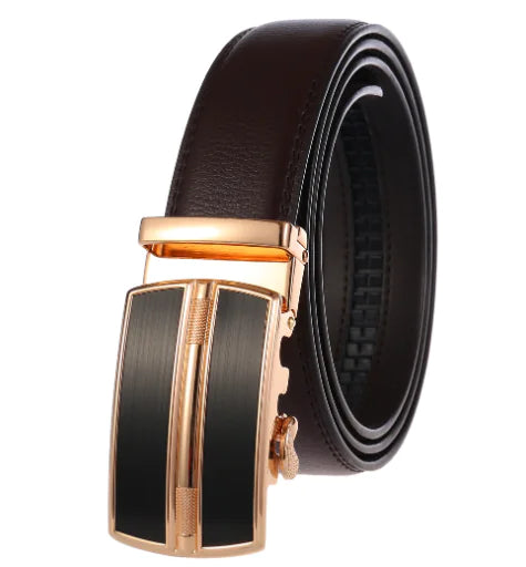 Genuine Leather Automatic Buckle Men's Fashion Belt