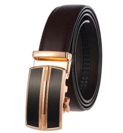 Genuine Leather Automatic Buckle Men's Fashion Belt