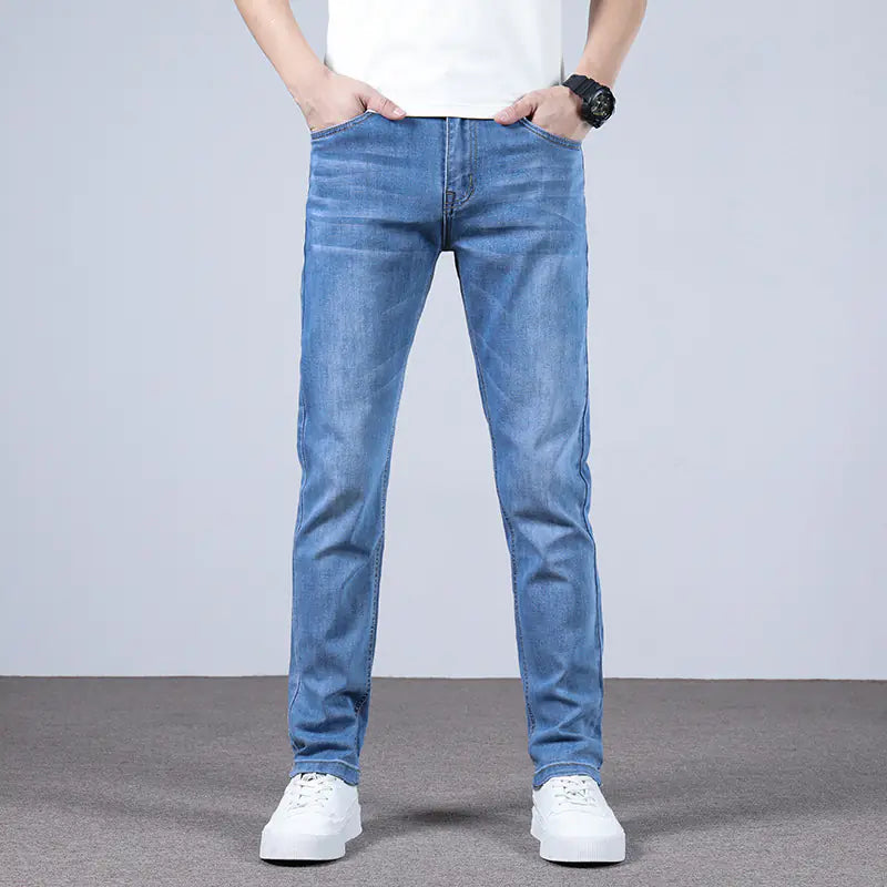 Slim Straight Stretch Jeans for Men