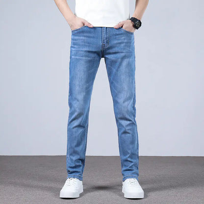 Slim Straight Stretch Jeans for Men