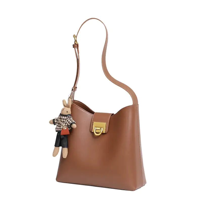 Trendy Leather Fashion Bucket Bag