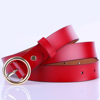 New Women's Fashion Vintage Genuine Leather Belt