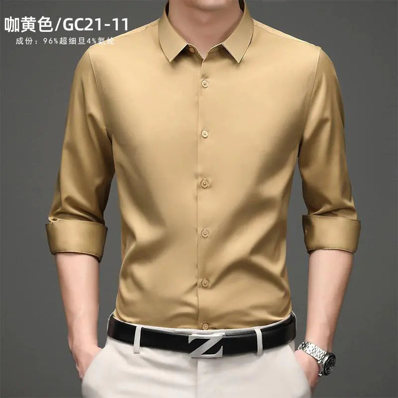 Men's Business Dress Shirt - Wrinkle-Free & Breathable