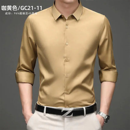 Men's Business Dress Shirt - Wrinkle-Free & Breathable