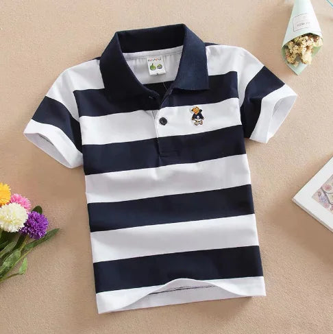 College Style Boys Polo Short Sleeve T-Shirt