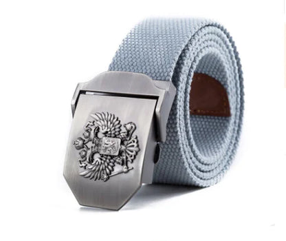 Camouflage Tactical Canvas Belt with Woven Design