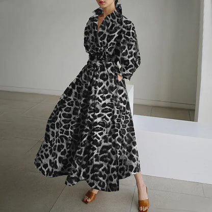 Fall Fashion Leopard Print Dress for Women