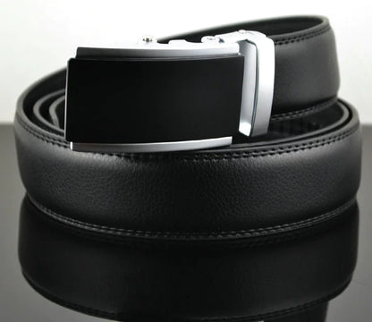 Men's Genuine Leather Automatic Buckle Belt (Customizable)