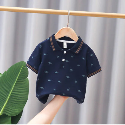 Boys' Short Sleeve Polo Collar T-shirt