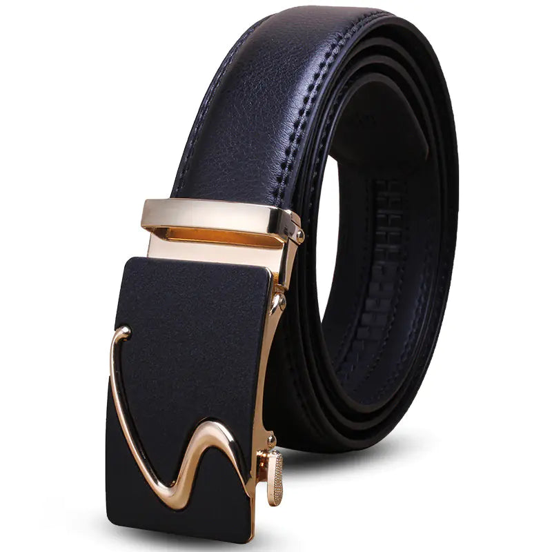 Men's Premium Leather Belt with Automatic Buckle