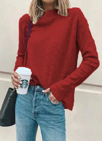 Cashmere Turtleneck Long-sleeve Pullover Sweater