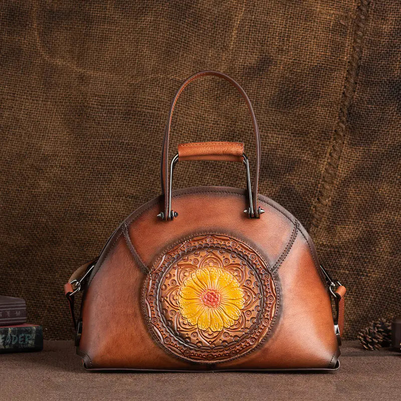 Vintage Leather Shell Bag for Women - Wholesale