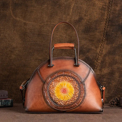 Vintage Leather Shell Bag for Women - Wholesale