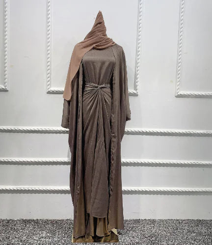 3-Piece Matching Abaya Set (One Set)