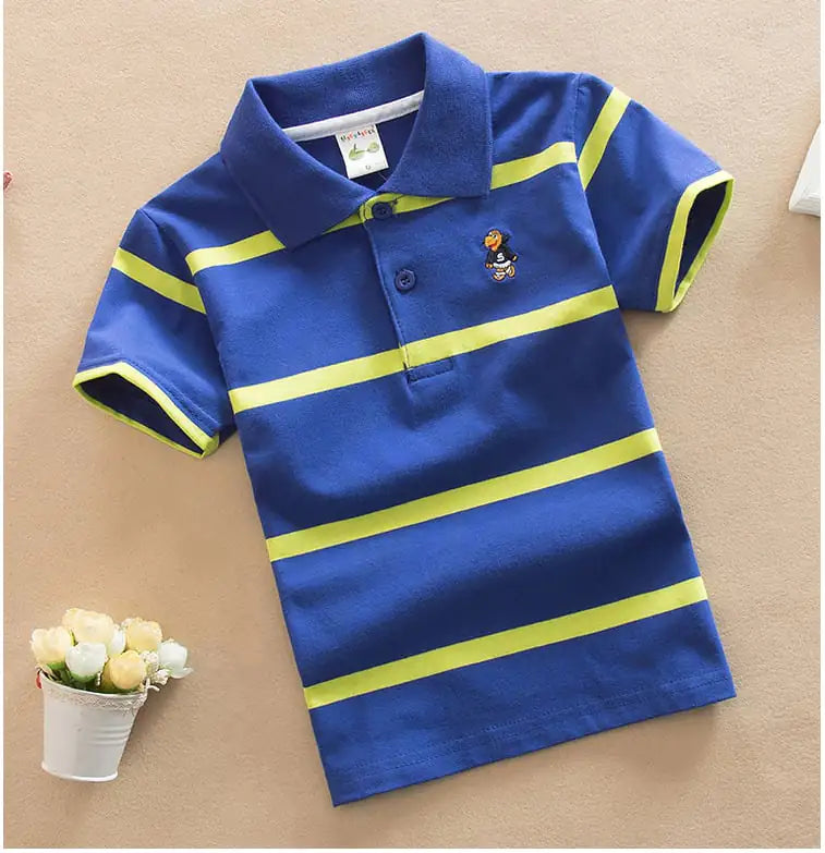 College Style Boys Polo Short Sleeve T-Shirt