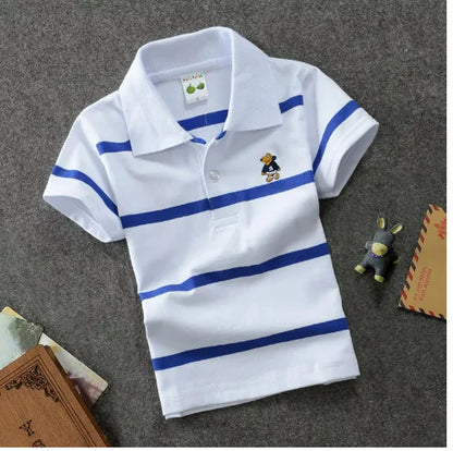 College Style Boys Polo Short Sleeve T-Shirt
