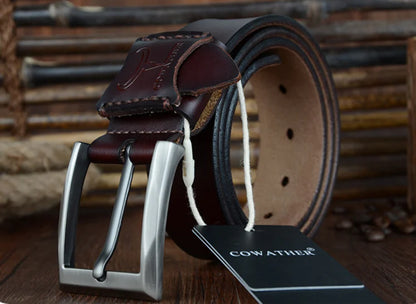 COWATHER Genuine Leather Casual Business Men's Belt