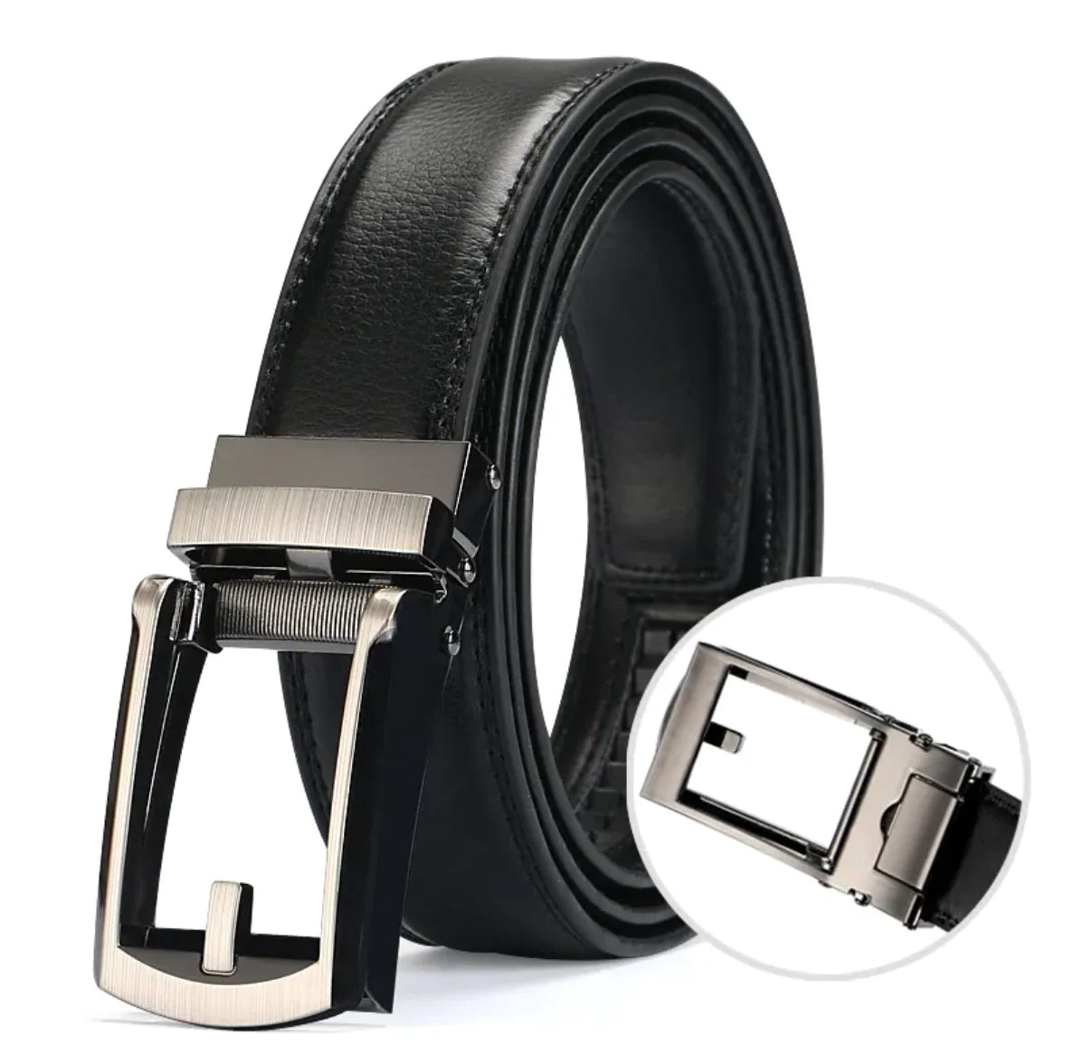 Genuine Leather Automatic Buckle Belt