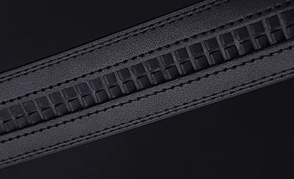 COWATHER Men's Genuine Leather Automatic Buckle Belt