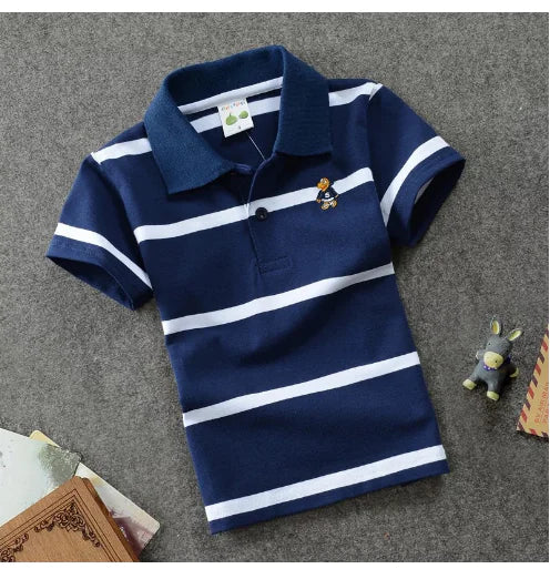 College Style Boys Polo Short Sleeve T-Shirt
