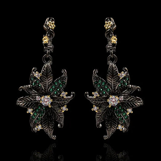 Diamond Flower Retro Creative Earring Accessories