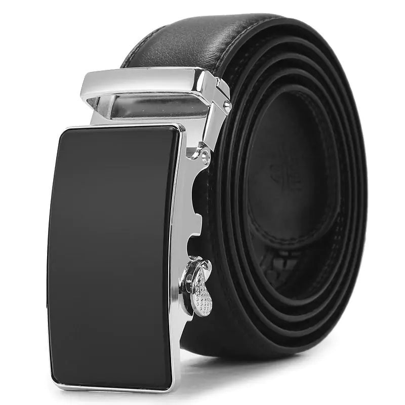 Genuine Leather Automatic Buckle Belt for Men